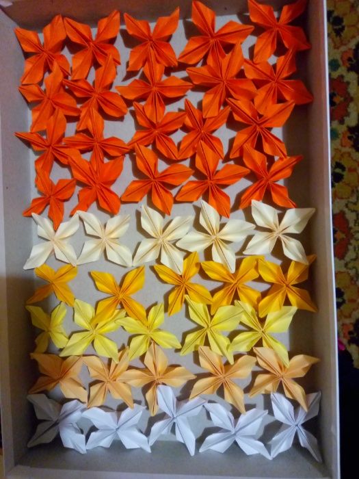 Осенний букет. Оригами.