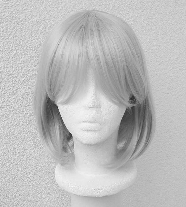 Krótka szara peruka bob Nier Automata 2b cosplay wig krótki szary