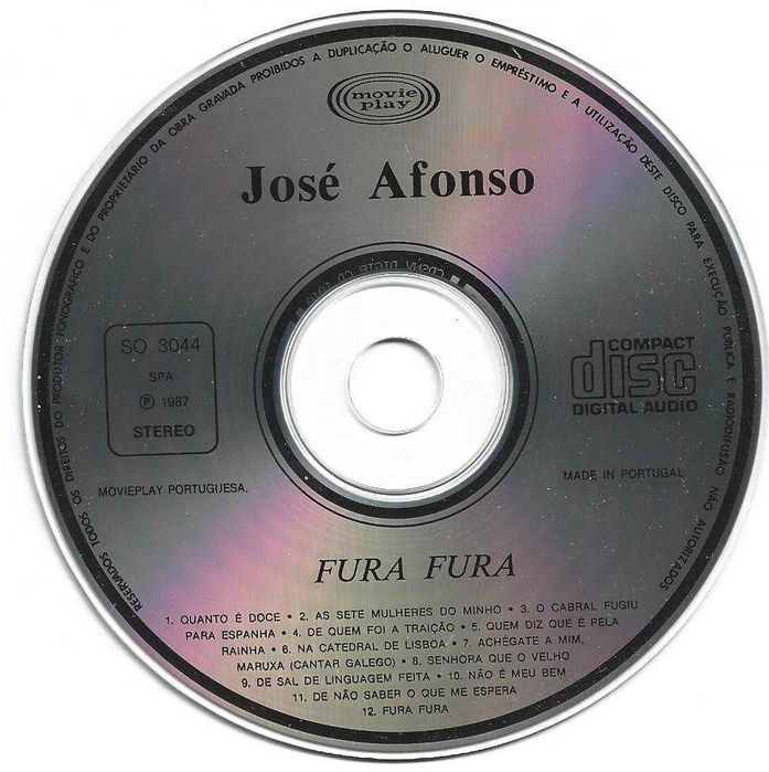 José Afonso	- - - - -		Fura Fura	- - - - -	CD