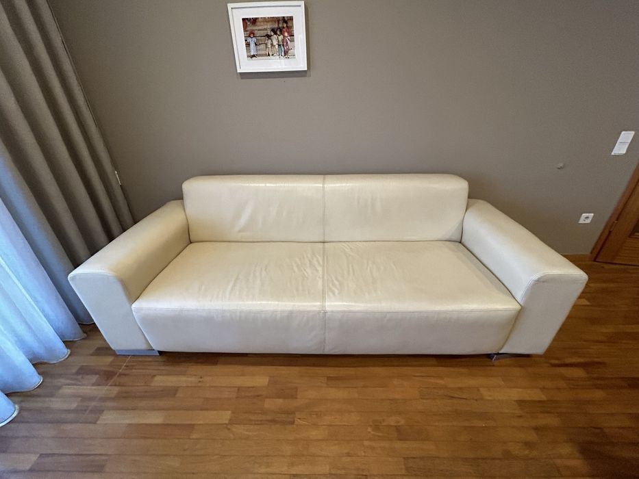 Sofa em pele de 3/4 lugares