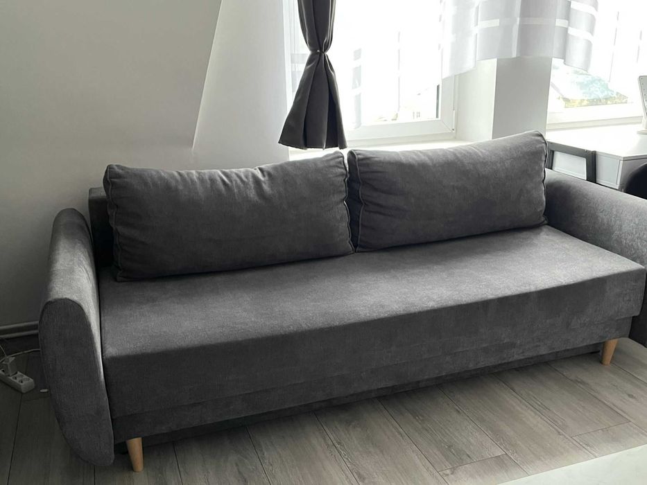 Sofa Szara Dinaro z funkcją spania
