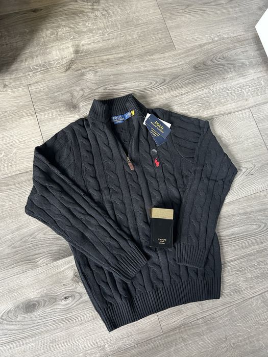 Sweterek quarter zip polo ralph lauren nowy z metkami S czarny