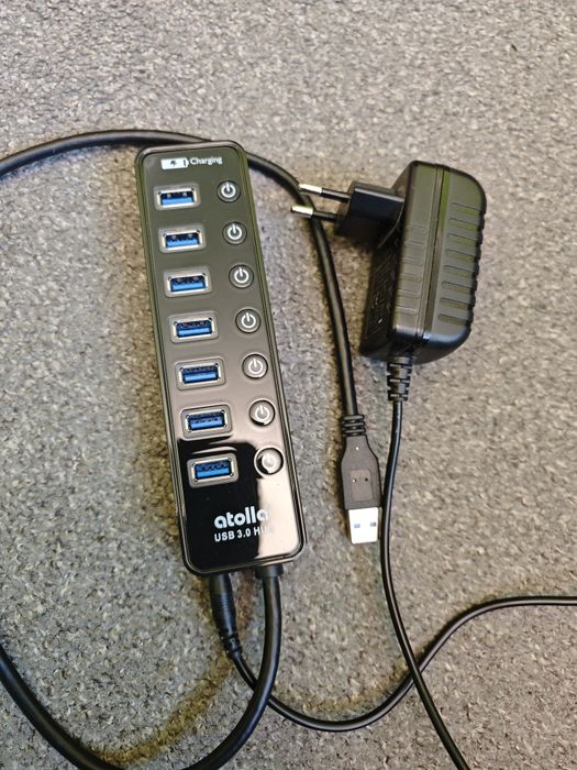 Hub koncentrator rozdzielacz 7 USB zasilanie