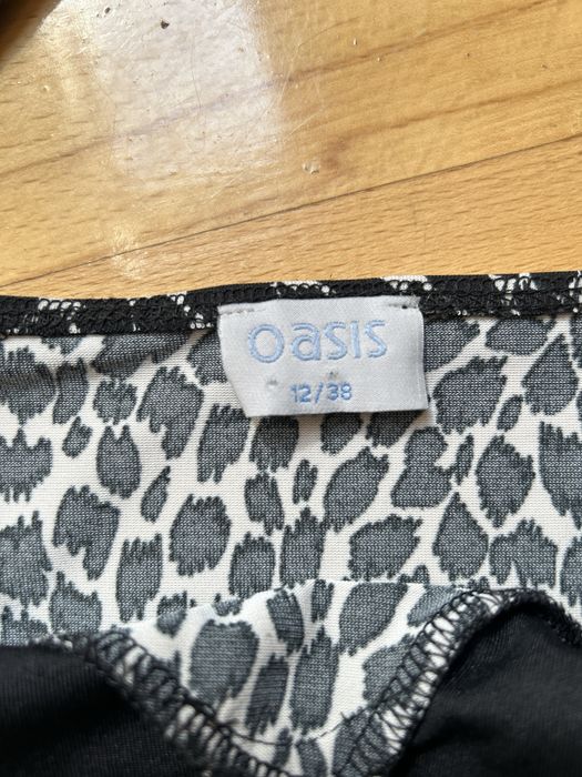 Piękny top gorsetowy Oasis 38, top na ramiączkach panterka