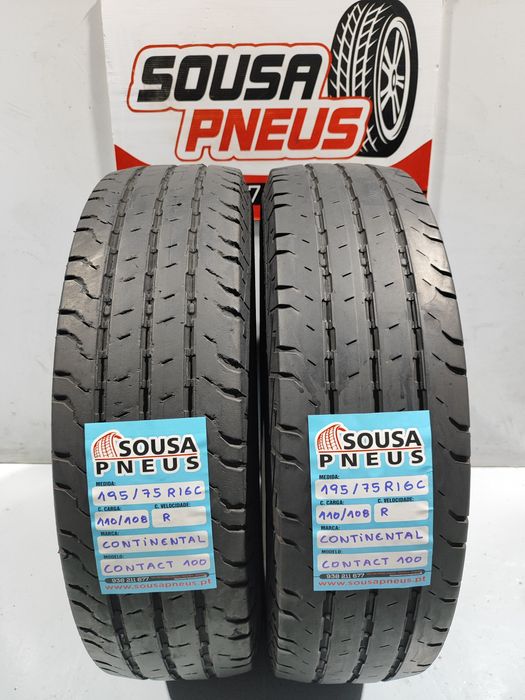 2 pneus semi novos 195-75R16C Continental - Oferta dos Portes