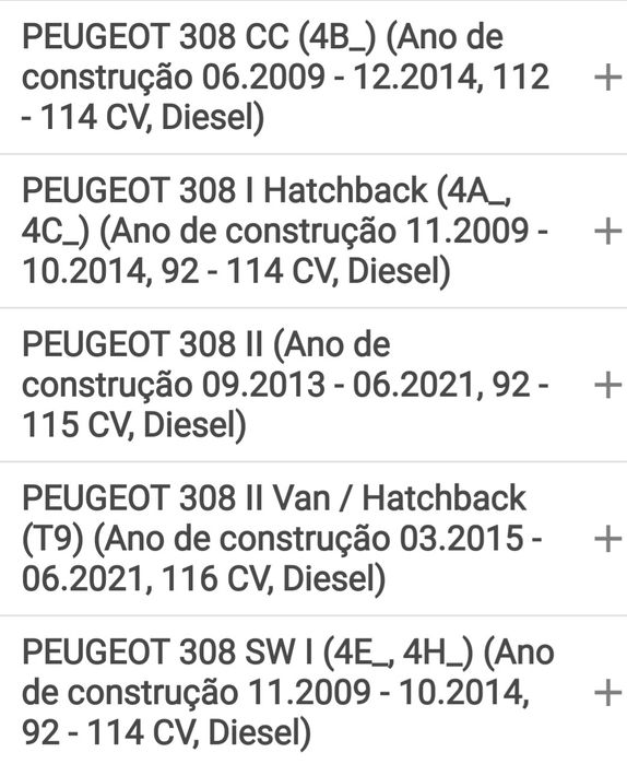 Peugeot Citroen Volvo Fiat DS pistões novos