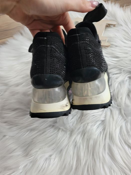 Czarne adidasy sneakersy diamenciki 37