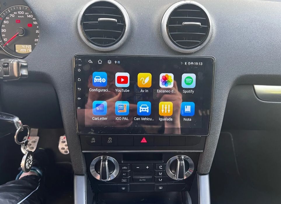 Rádio Android 14 com GPS Audi A3 8P (Artigo Novo)