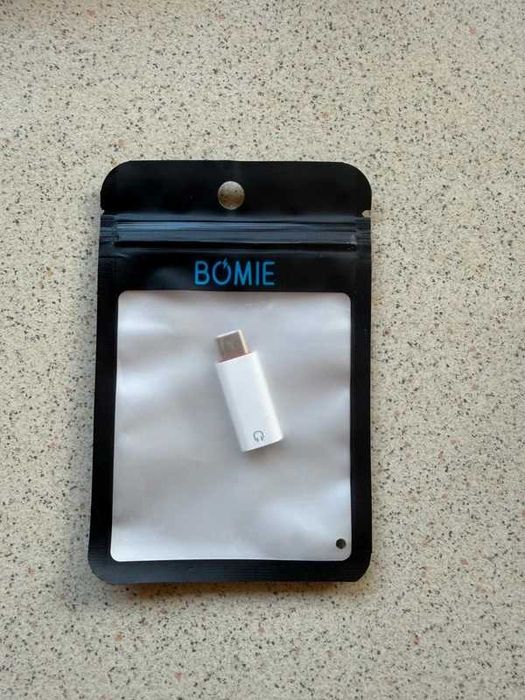 Adapter audio bomue usb-c do jack 3.5 mm – biały