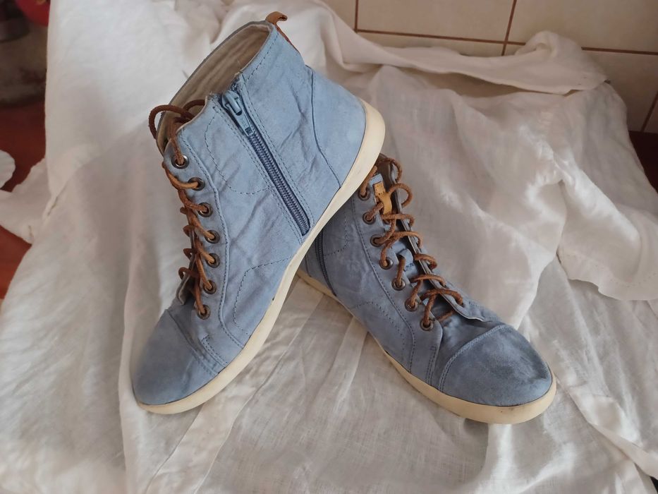 Buty Sneakersy/Trampki a'la Jeans z zamkiem marki Y.K.K. rozmiar 41.