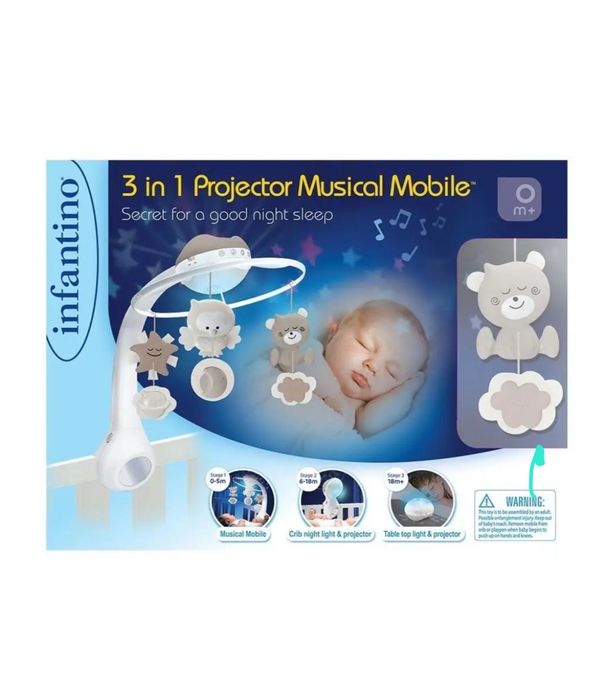 Музыкальный мобиль Infantino 3 в 1 с проэктором