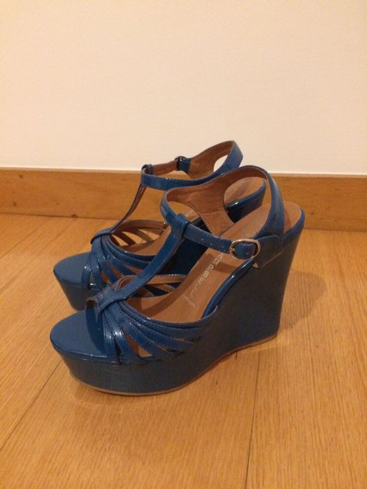 Sandálias Jeffrey Campbell Azul Novas