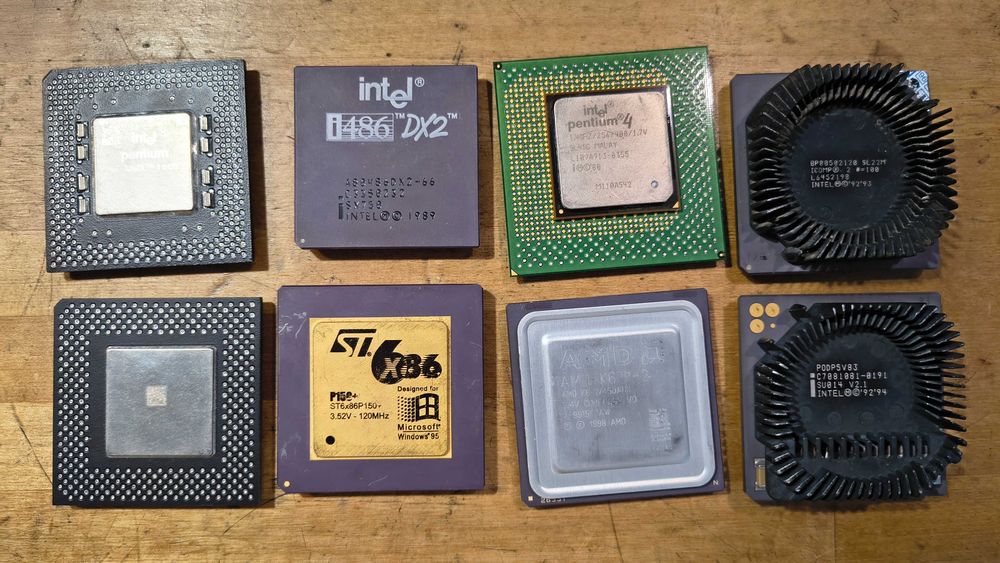 Kolekcja RETRO CPU (8 szt.) – Intel i486 DX2, ST 6x86, Pentium OverDrive! OKAZJA