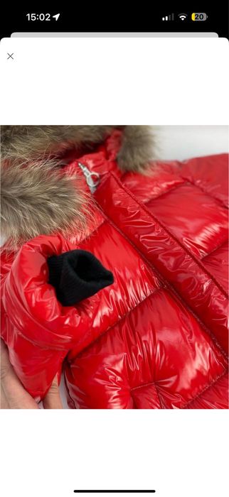 Пуховик натуральний мех дуже класний колір водонепронекний