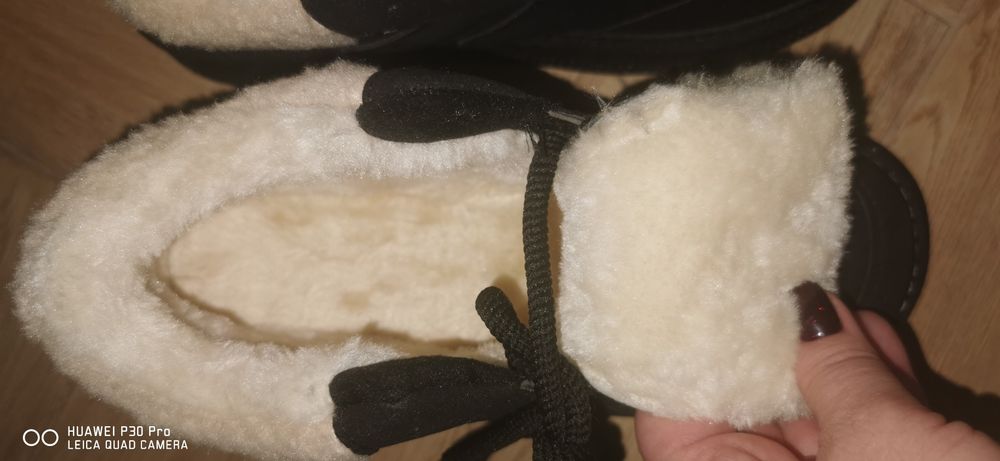 Buty ocieplane kożuszkiem