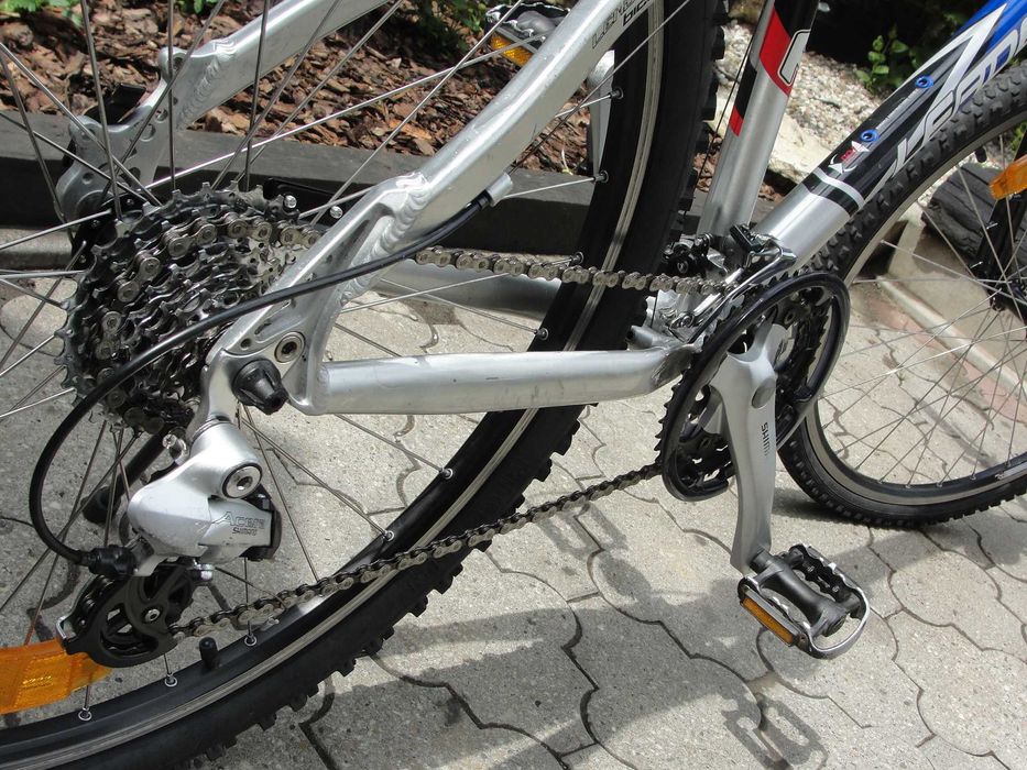 MTB Leader Fox Evolution 26 męski/młodzieżowy, rama Alu 18", przerzutki Alivio, stan BDB