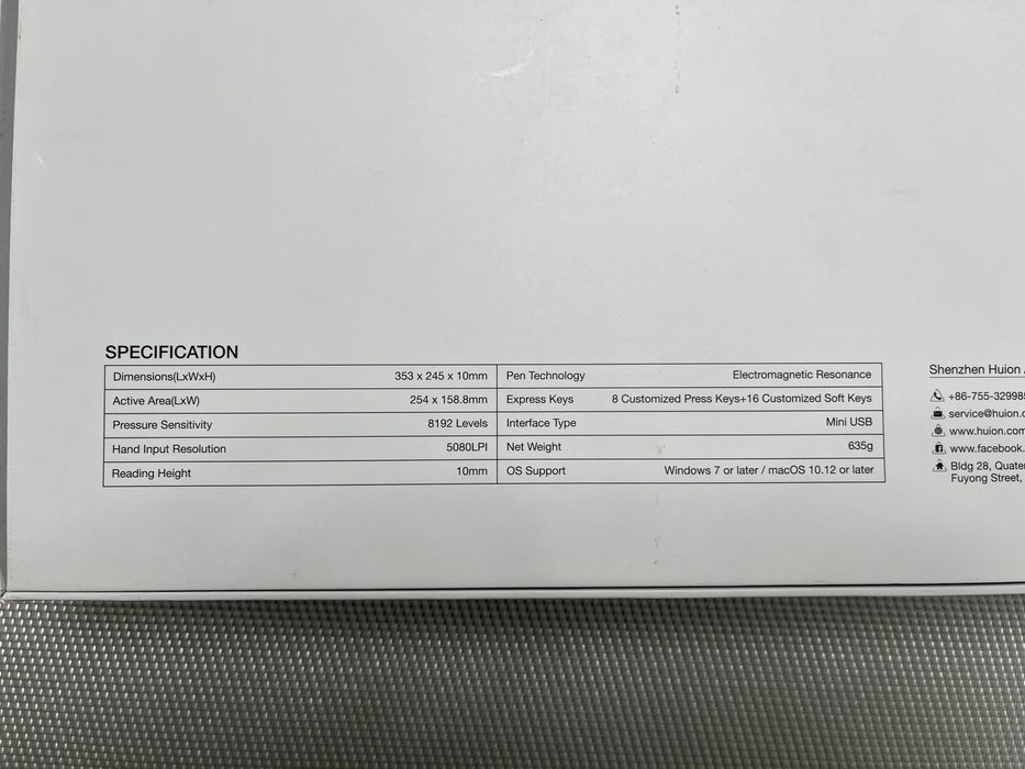 Графічний планшет Huion H610 pro v2