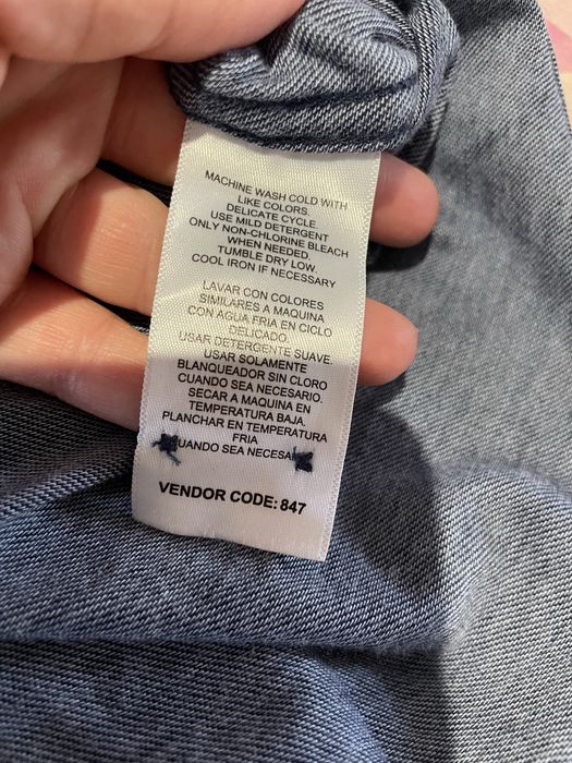 Koszula DKNY granatowa bawełniana