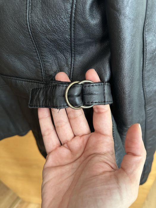 Blusão de cabedal estilo motard / biker Armani