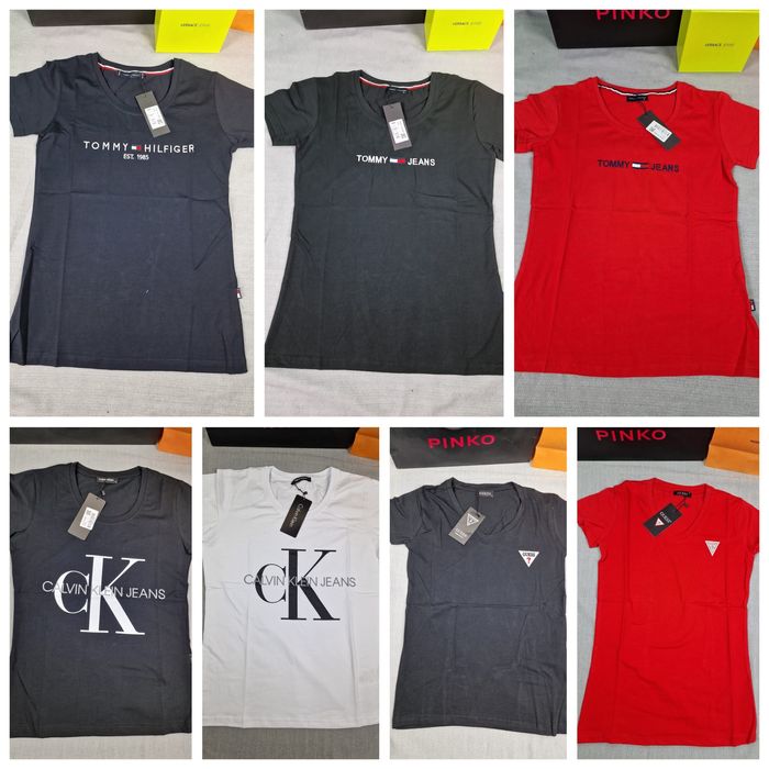 damska koszulka calvin th guess kolory