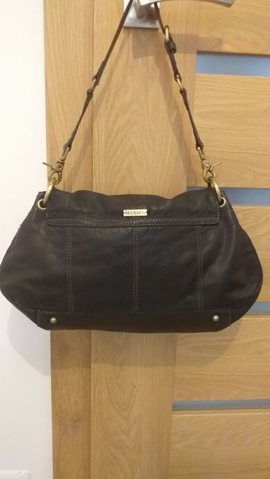 MAXMARA Max&Co oryginalna skóra naturalna torebka kuferek shopperWorek