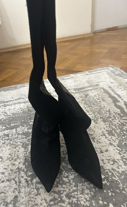 Сапоги замш питон Італія