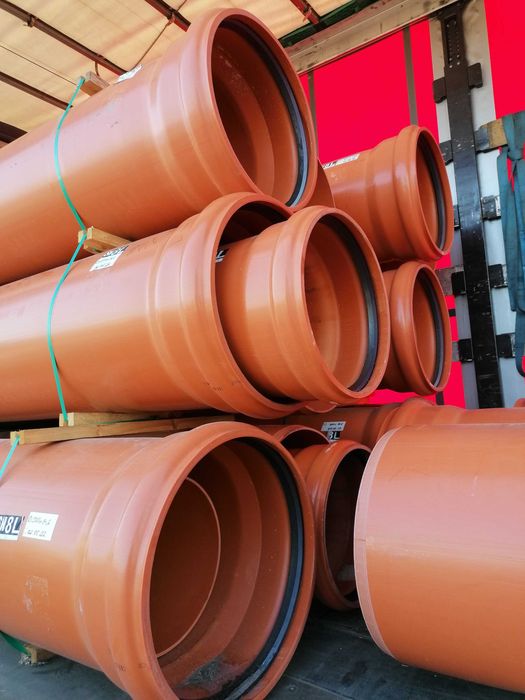 Rura kanalizacyjna PCV 160 SN2 3,2 mm I GATUNEK oranż gładka rury