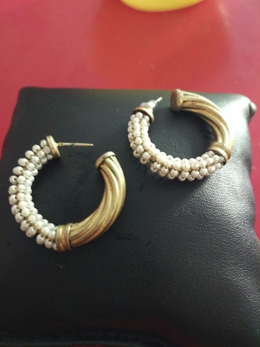 Argolas em prata dourada