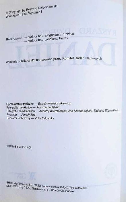 Ryszard Dzięciołowski - Daniel (miękka)