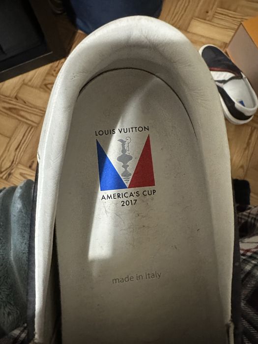sapatilhas slip-on Louis Vuitton America's Cup 2017 com padrão Damier