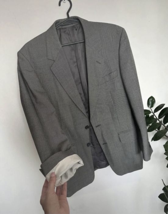 marynarka wełna szara oversize