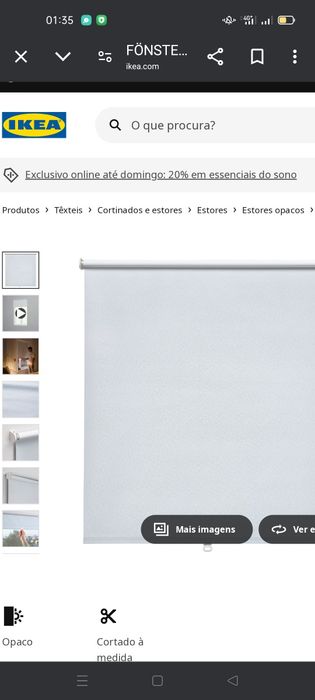 Estores de correr opaco, bege IKEA. NOVO