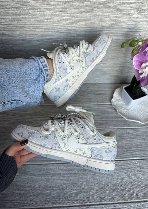 36-45 Nike SB Dunk x Louis Vuitton White Grey