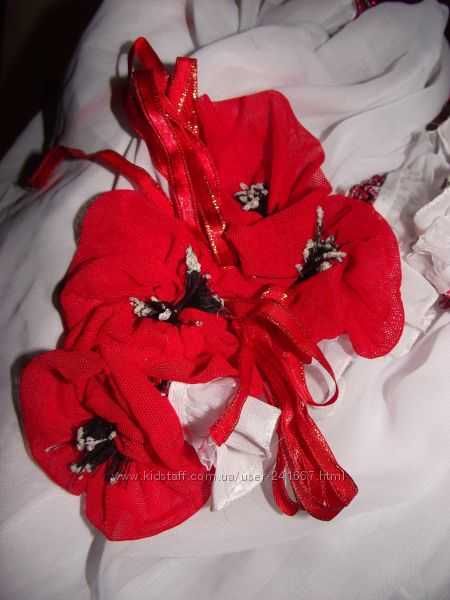 Украинский костюм, вышиванка, расшит бисером, М