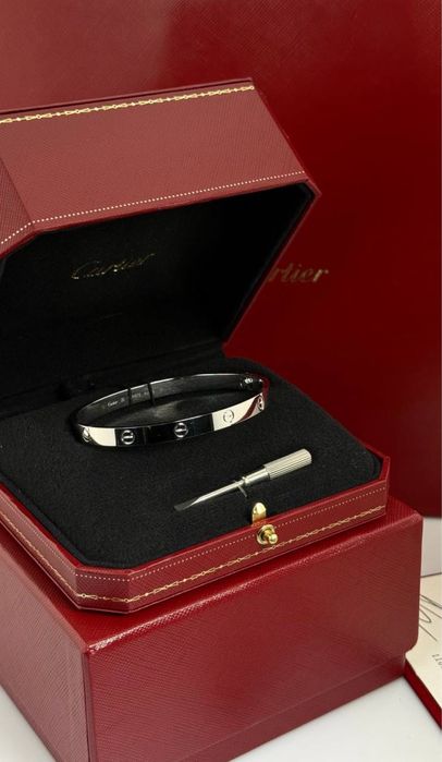 Браслет Cartier Love Оригінал Біле золото 750 проба