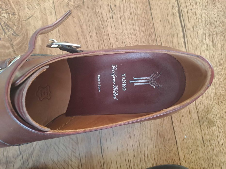 Yanko Double Monks – Bordowe eleganckie monki