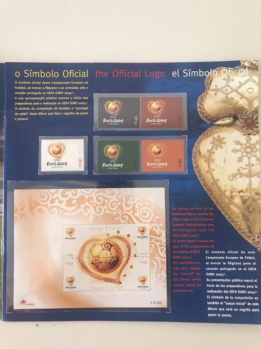 Filatelia - Colecção de 48 Selos Postais relativos ao EURO 2004