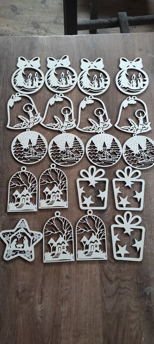 Bombki drewniane na choinkę