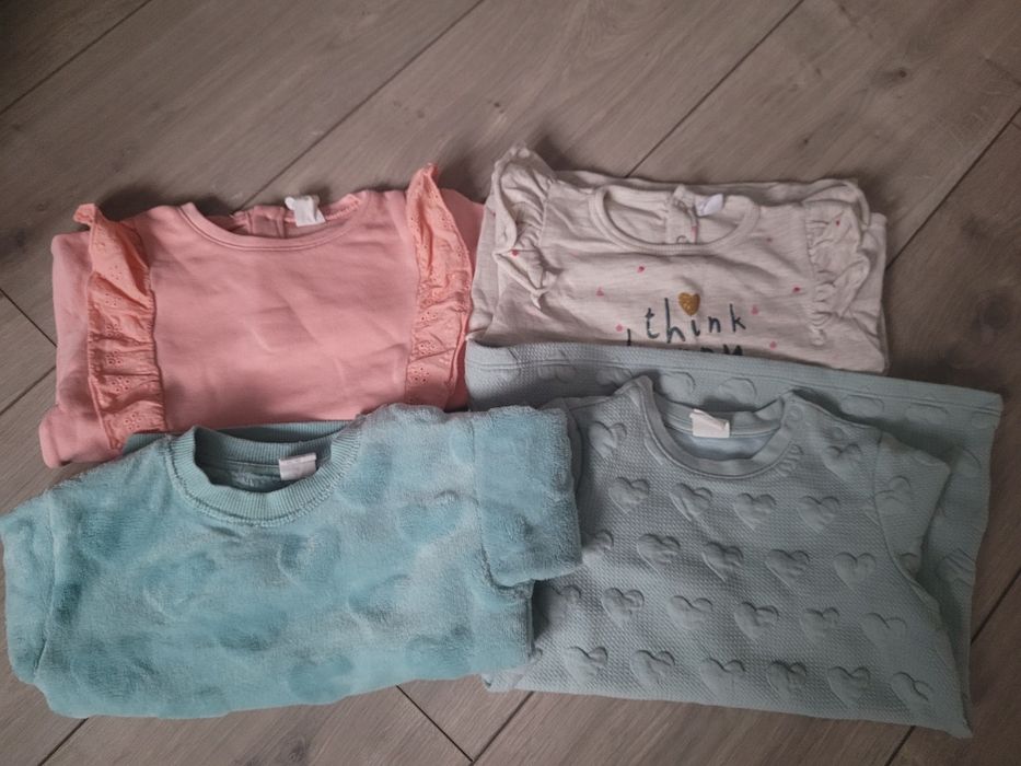 Zestaw 4 bluzy r. 80 H&M, Smyk