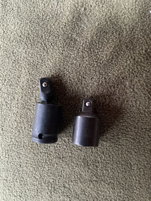 Комплект 2 шт перехідник карданчик адаптер квадрату 3/8 1/2 cr-va нові