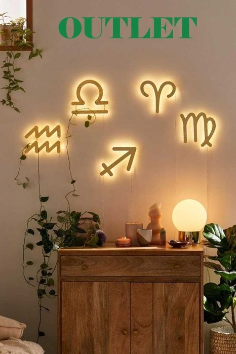 Neon led lampka nocna Urban Outfitters koziorożec znak zodiaku