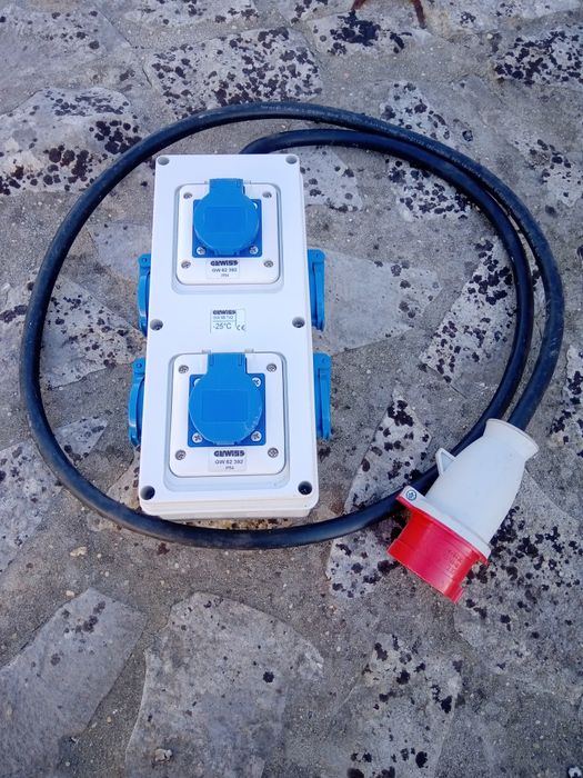 Chicote Multitomada Trifásico/Monofásico 120cm Portes Grátis