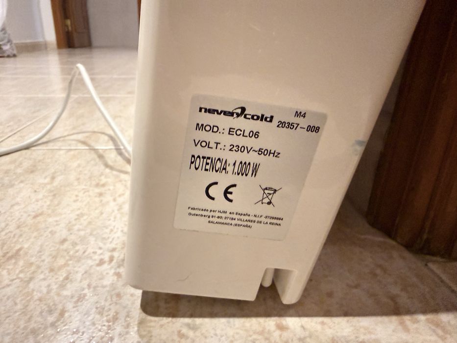 Aquecedor Elétrico Nevercold 1000W