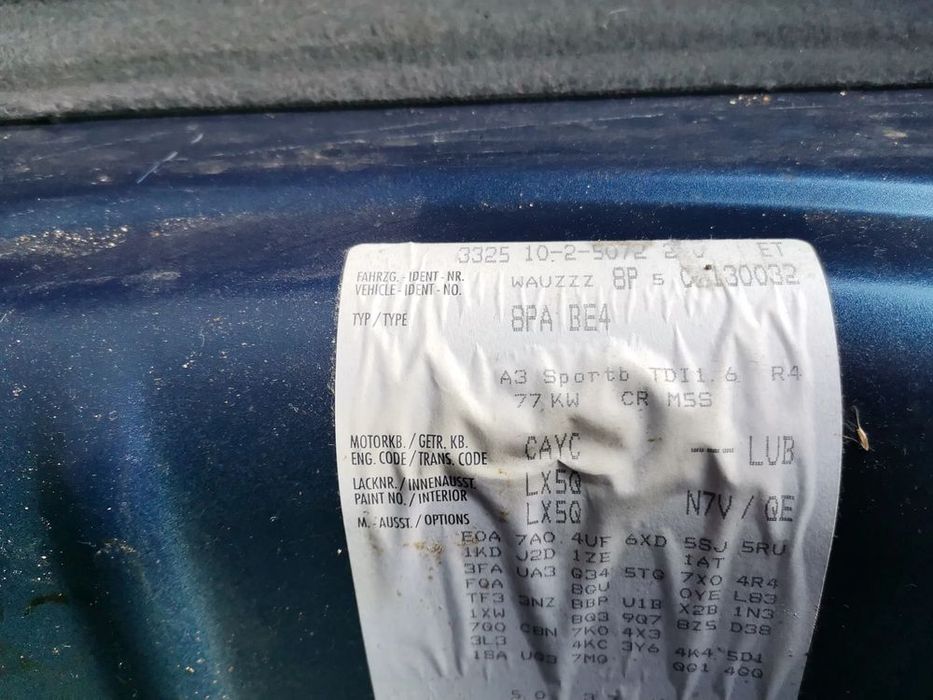 silnik kompletny audi vw skoda 1.6 tdi cay cayc 77kw 105 km