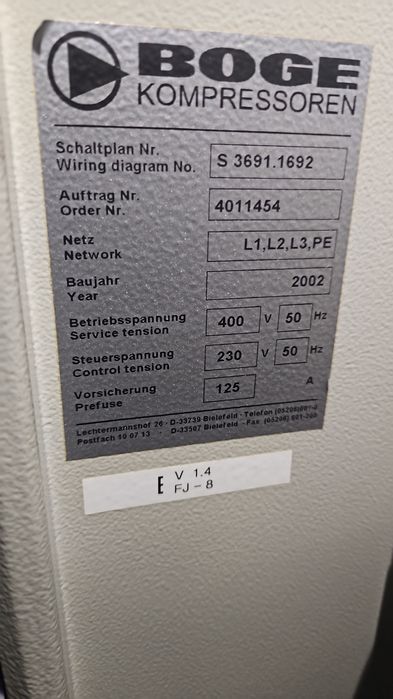 Sprezarka Srubowa BOGE S60-2 45KW