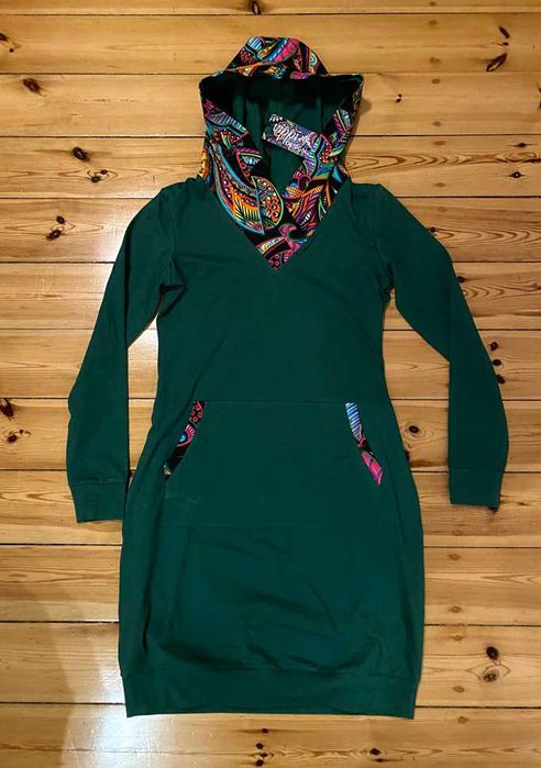 zielona sukienka dresowa, rozmiar S/36, Vippi design