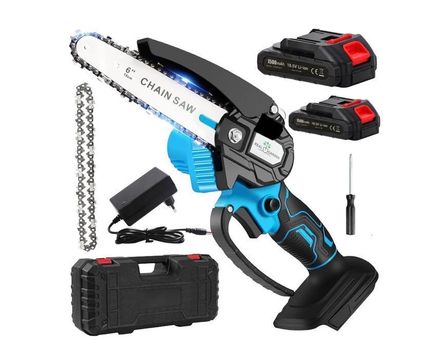 Mini Pilarka Łańcuchowa Akumulatorowa 21V Piła Do Drewna Gałęzi Ogród