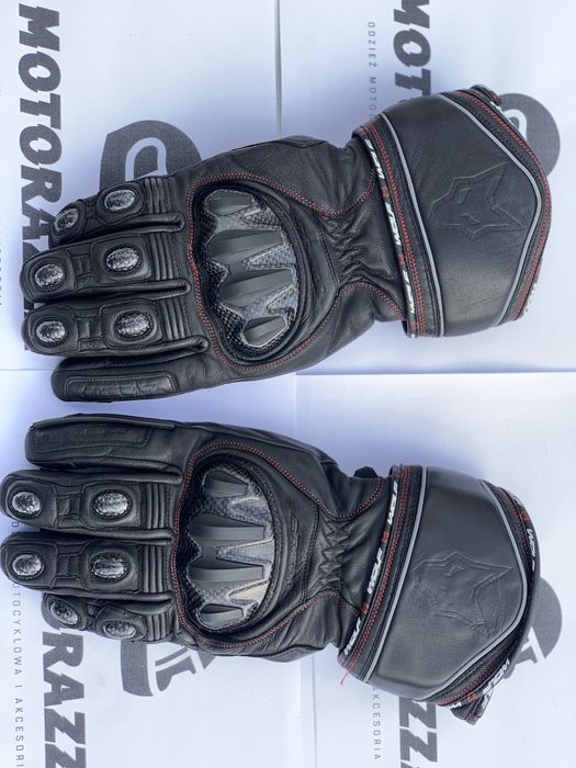 Rekawice motocyklowe WOLF titanium rozmiar L 10 membrana,skóra, Outlet