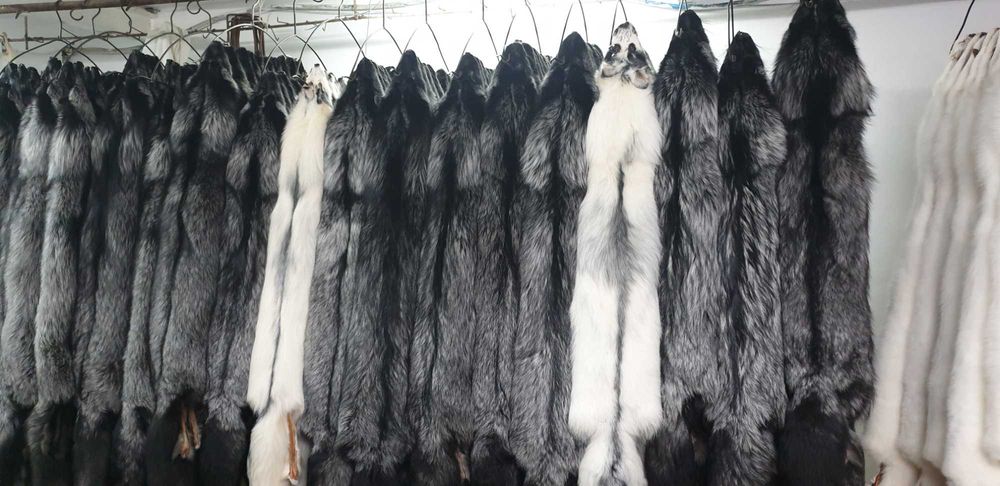 Skóry z lisa i norki