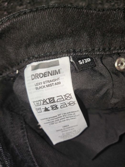 Spodnie Drdenim lexy straight black mist a99, rozmiar S 34-36, nowe